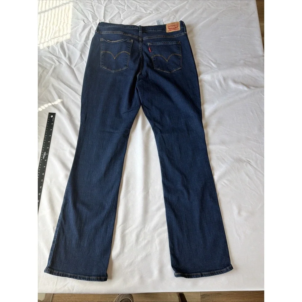 Levi's 315 Shaping‎ Bootcut Women's Jeans Size 32 (Fits US 12) Dark Blue Stretch